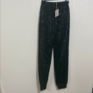 Abyss By Abby Black Sequin Pants